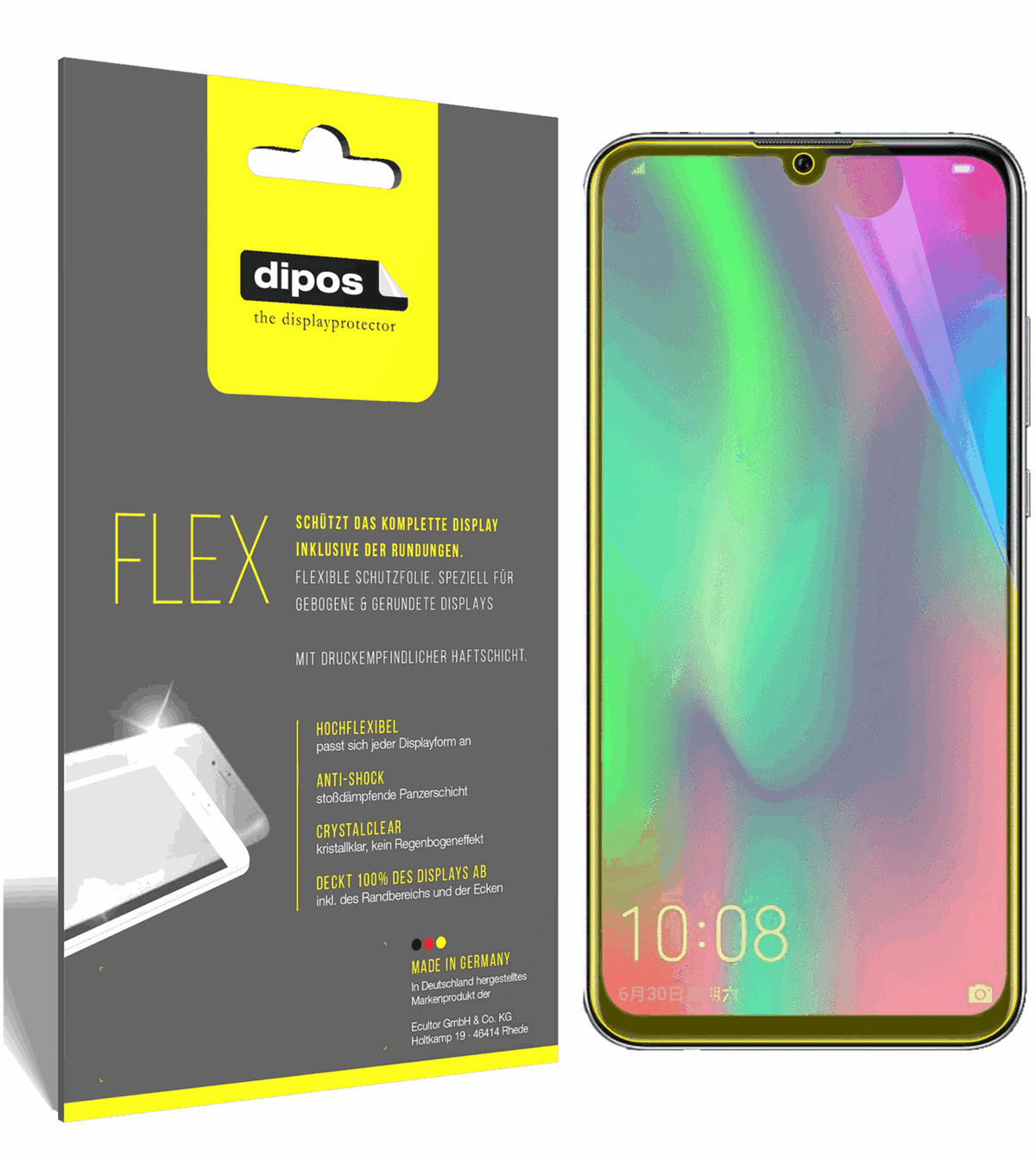 3x 3D Full Cover Schutzfolie für Honor 10 Lite