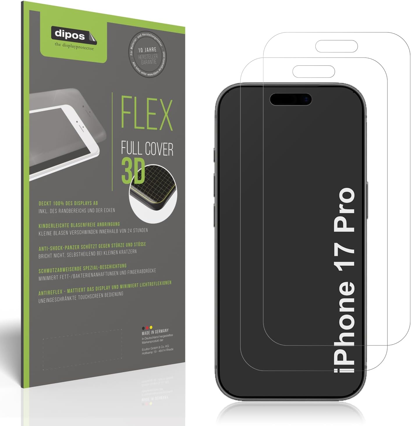 Displayschutzfolie passend für Apple iPhone 17 Pro Max