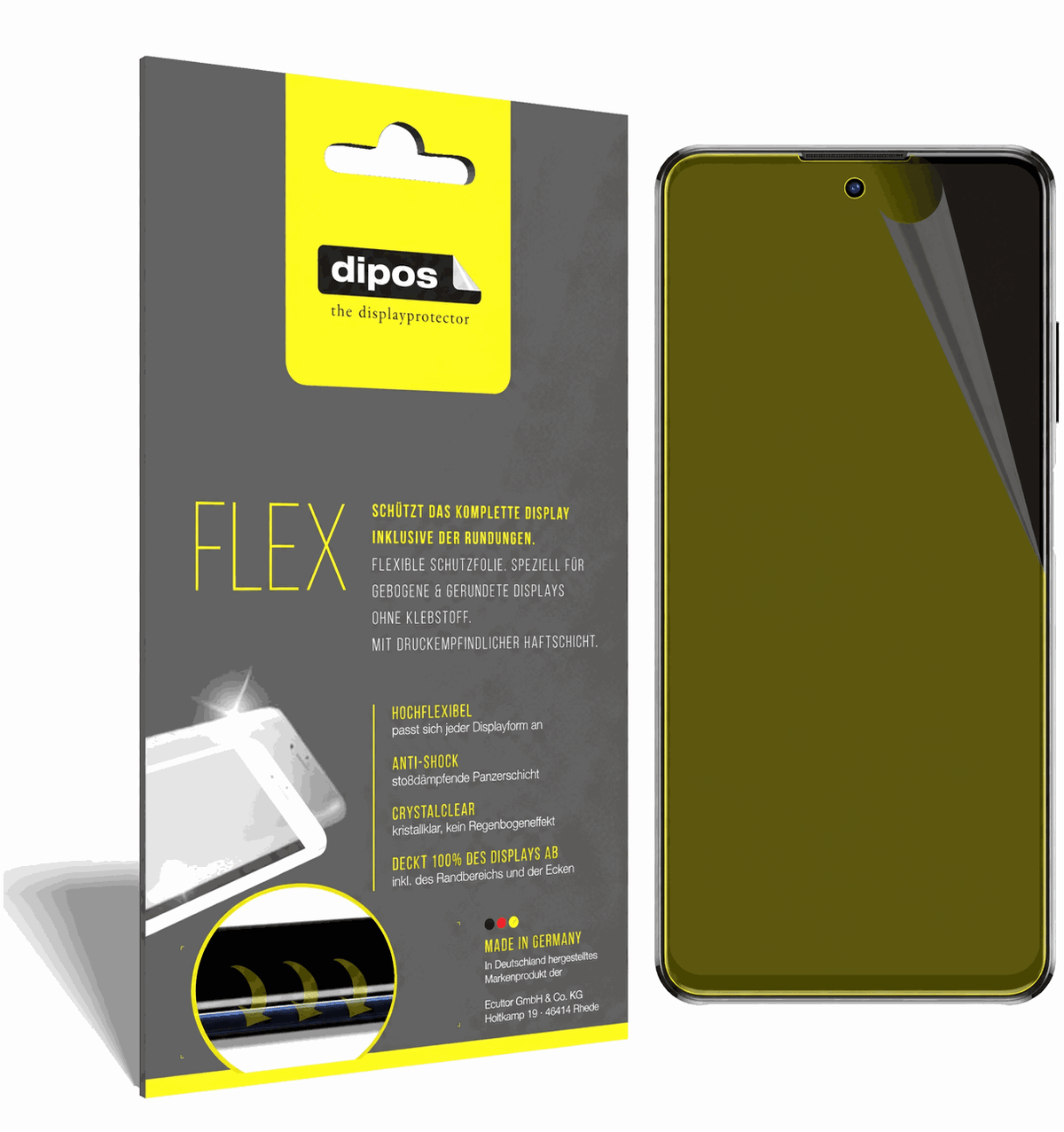 2x 3D Full Cover Schutzfolie für ZTE Blade V30