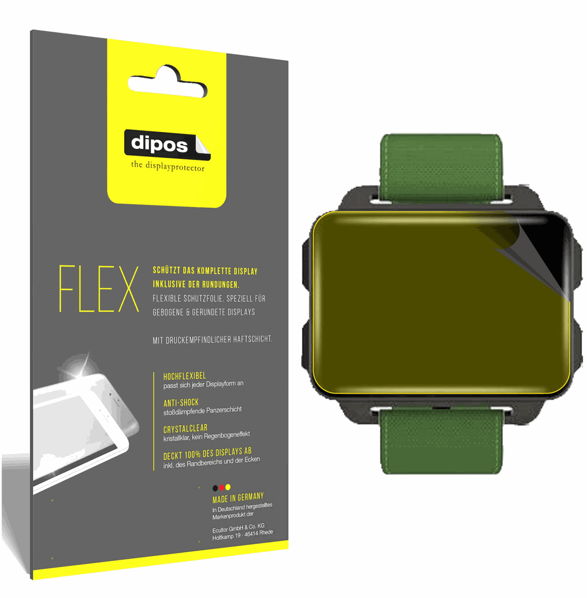 3x 3D Full Cover Schutzfolie für LEMFO LEM4 Smartwatch