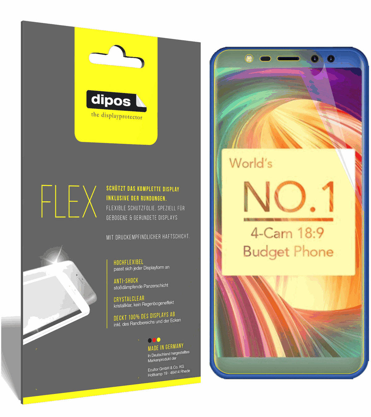3x 3D Full Cover Schutzfolie für Leagoo M9