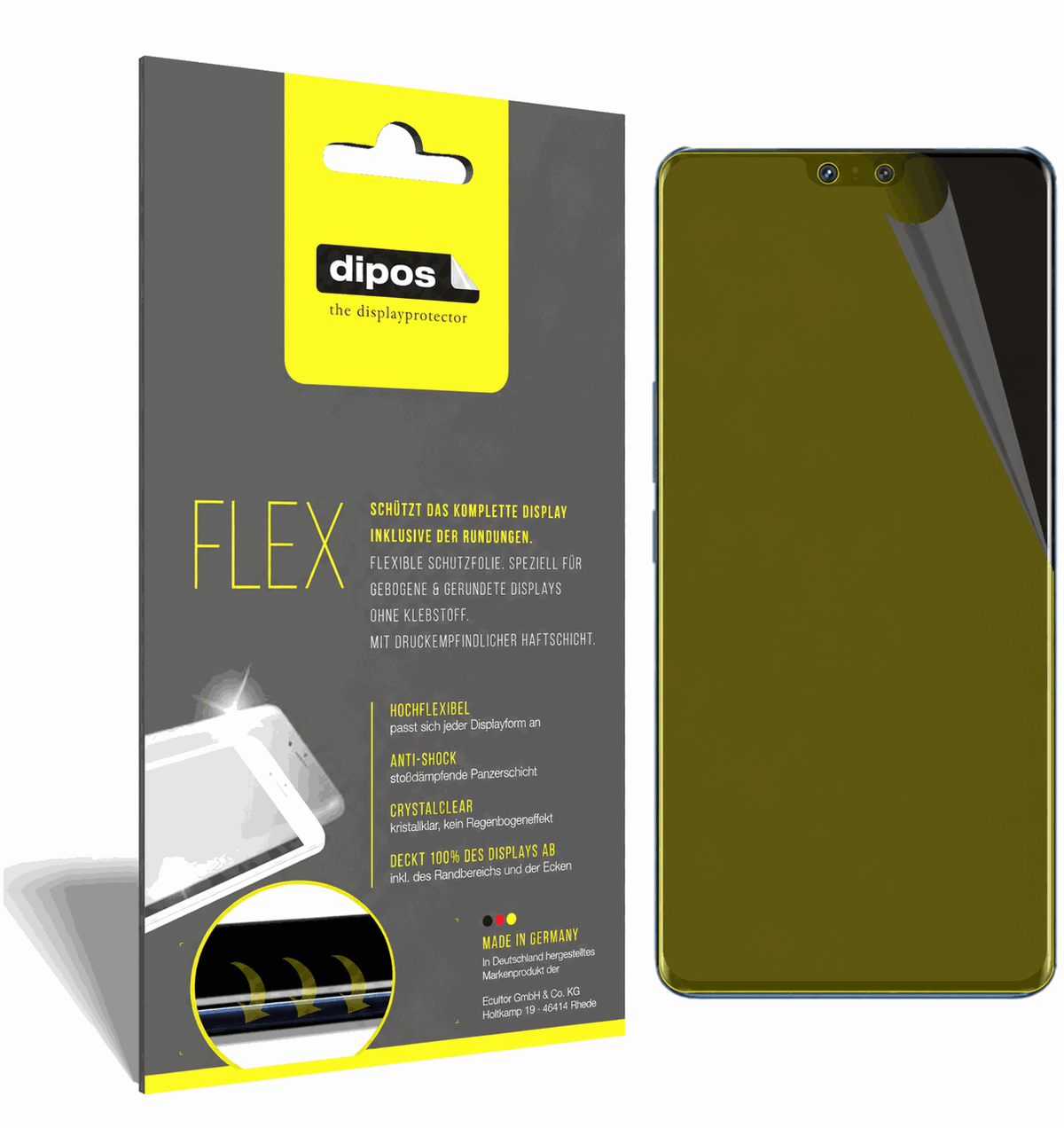 2x 3D Full Cover Schutzfolie für Vivo S12
