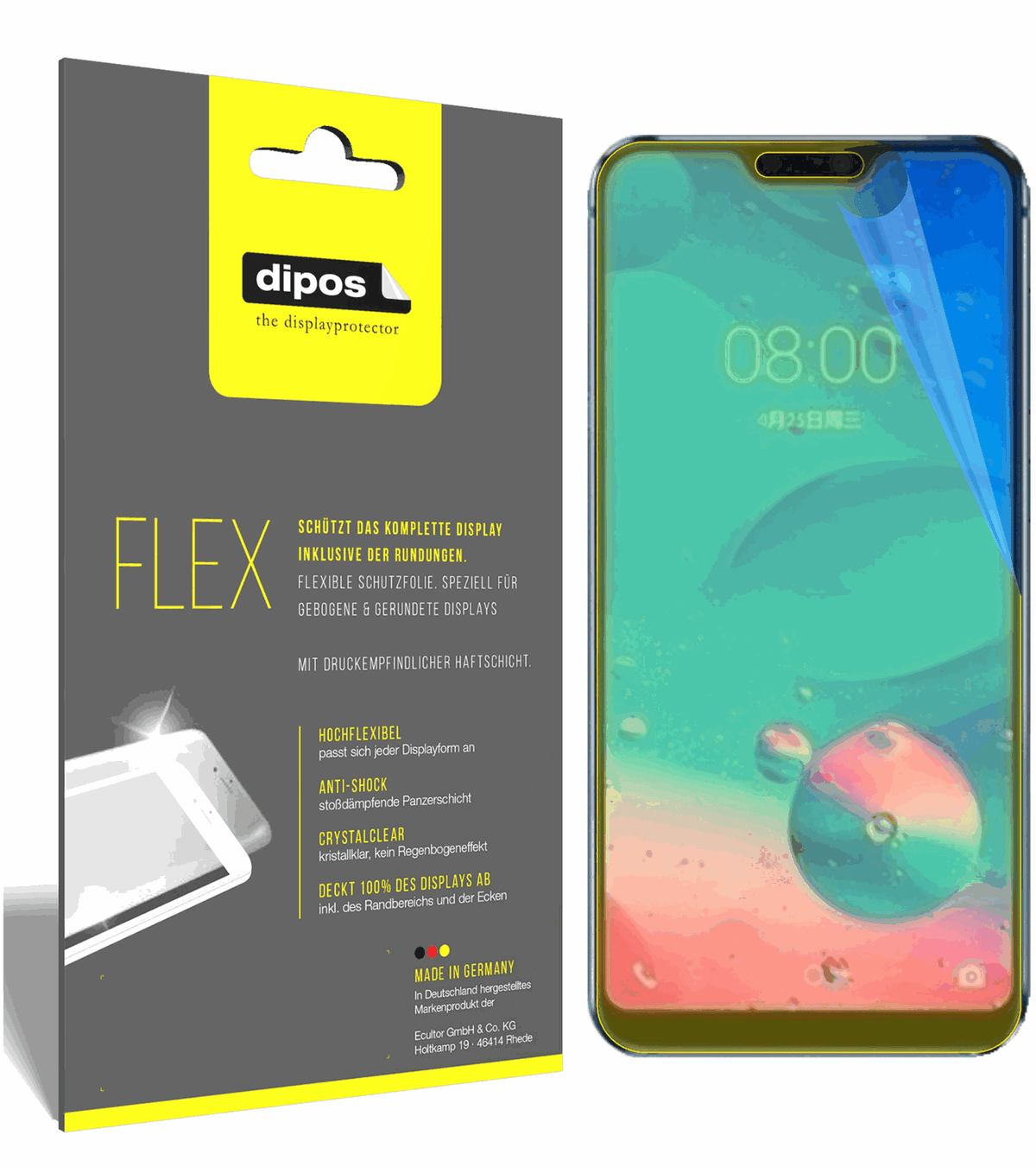 3x 3D Full Cover Schutzfolie für Hisense H20