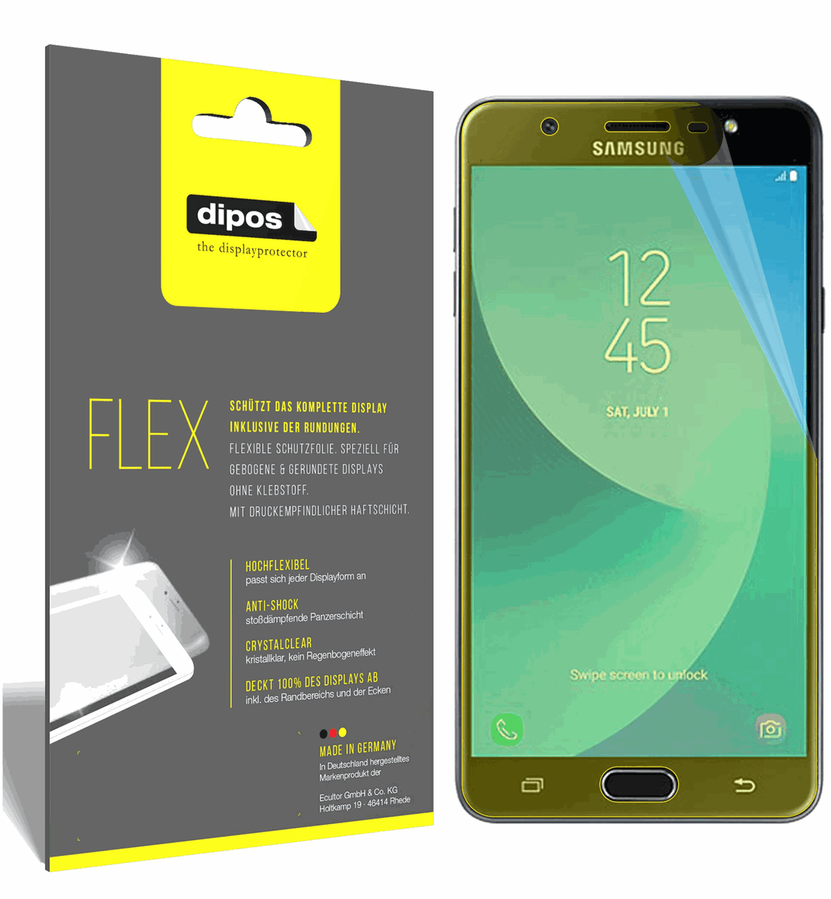 3x 3D Full Cover Schutzfolie für Samsung Galaxy J7 Max