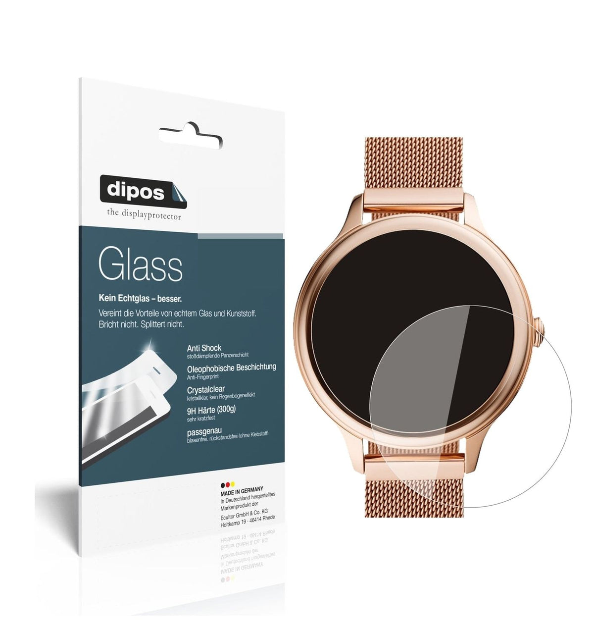 1x 9H Schutzfolie für Fossil Gen 5E (42mm) Panzerfolie