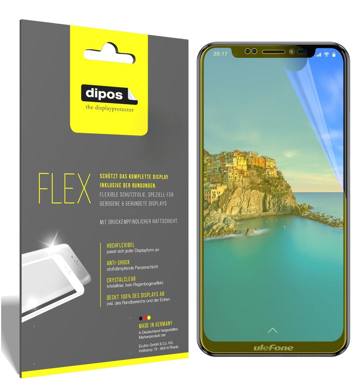 2x 3D Full Cover Schutzfolie für Ulefone X