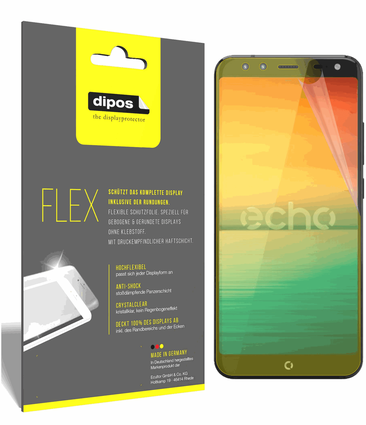 3x 3D Full Cover Schutzfolie für Echo Horizon