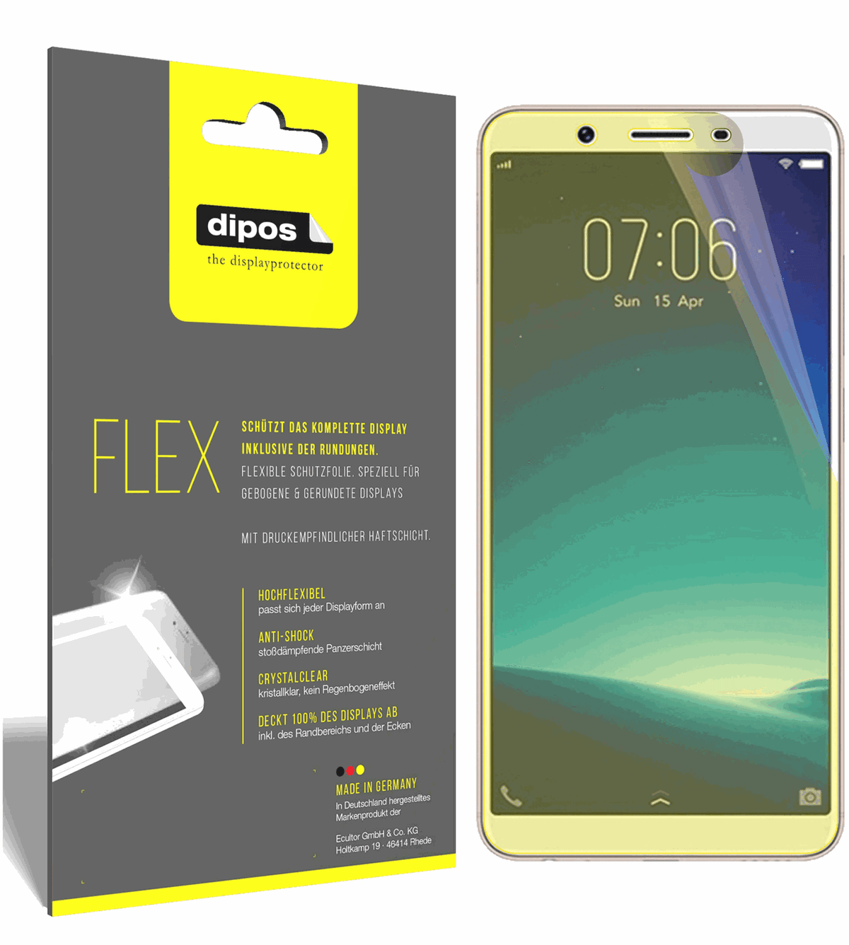 3x 3D Full Cover Schutzfolie für Vivo Y71i