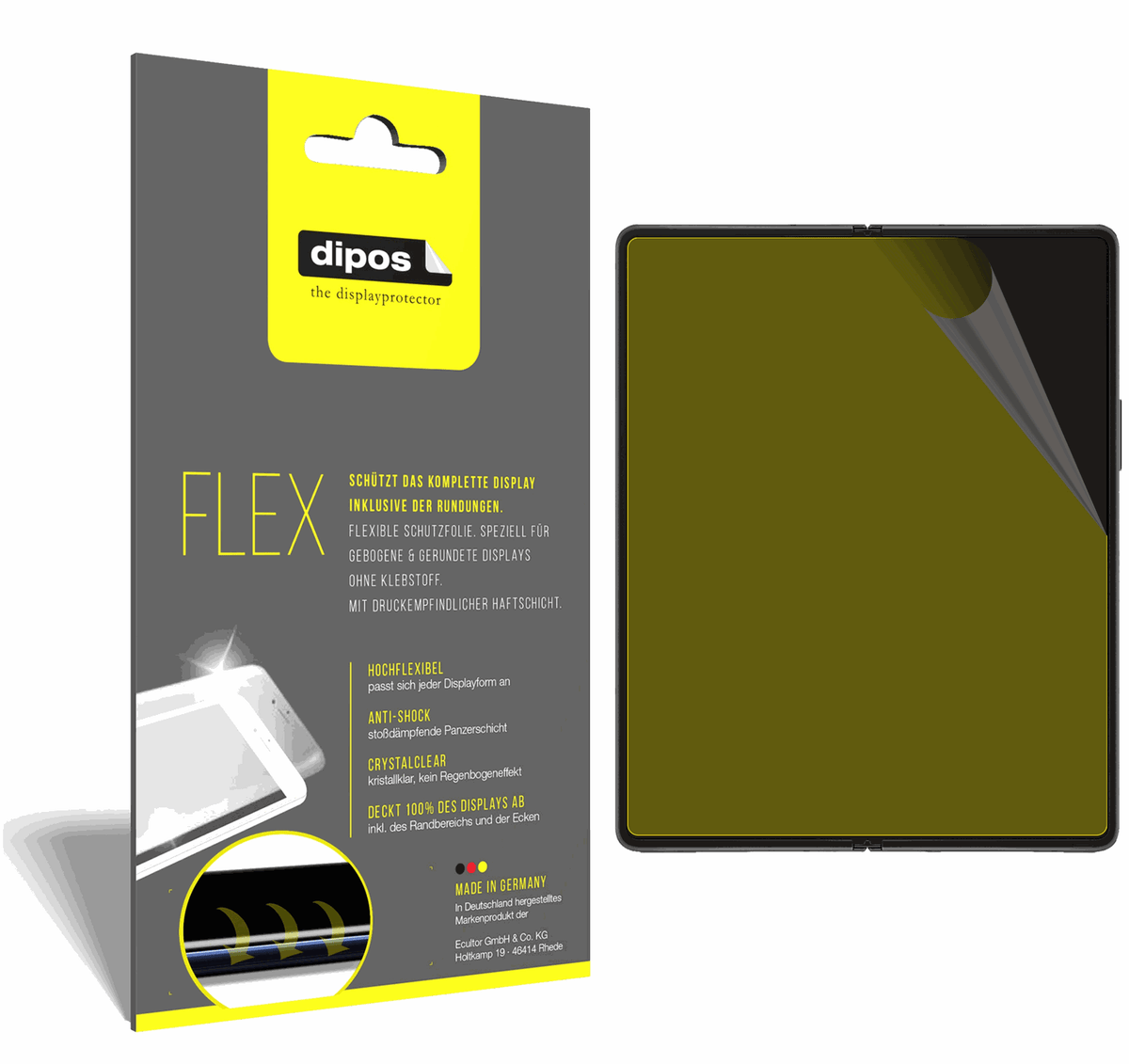 3x 3D Full Cover Schutzfolie für Samsung Galaxy Z Fold 3