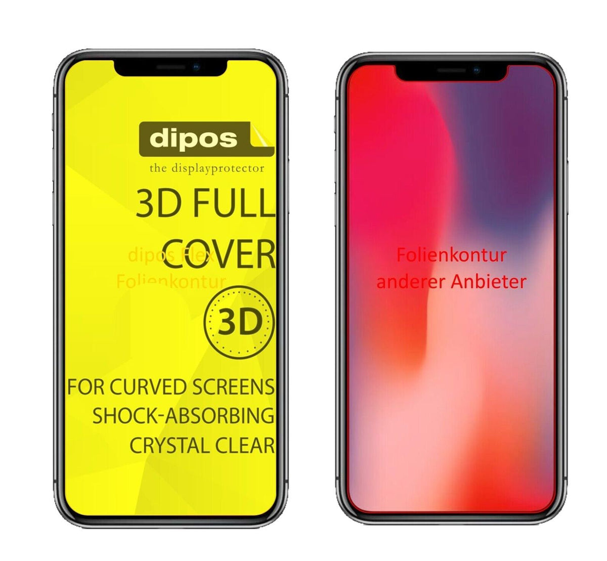2x 3D Full Cover Schutzfolie für Apple iPhone 11 Pro
