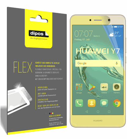 3x 3D Full Cover Schutzfolie für Huawei Y7 (2017)