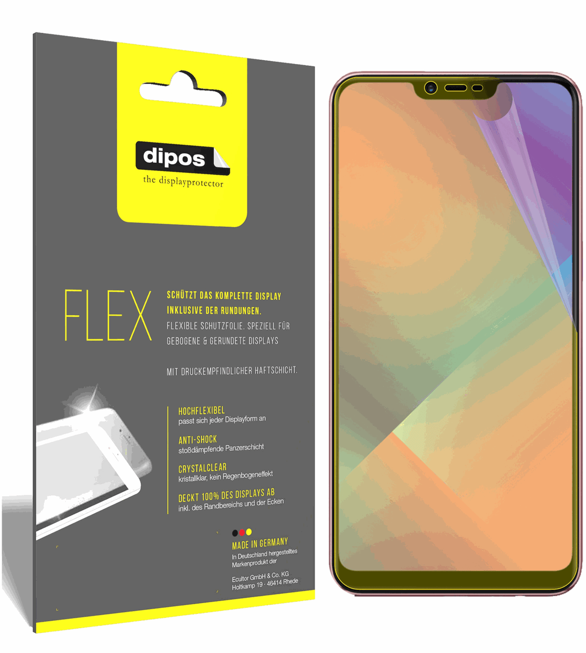3x 3D Full Cover Schutzfolie für Oppo A5