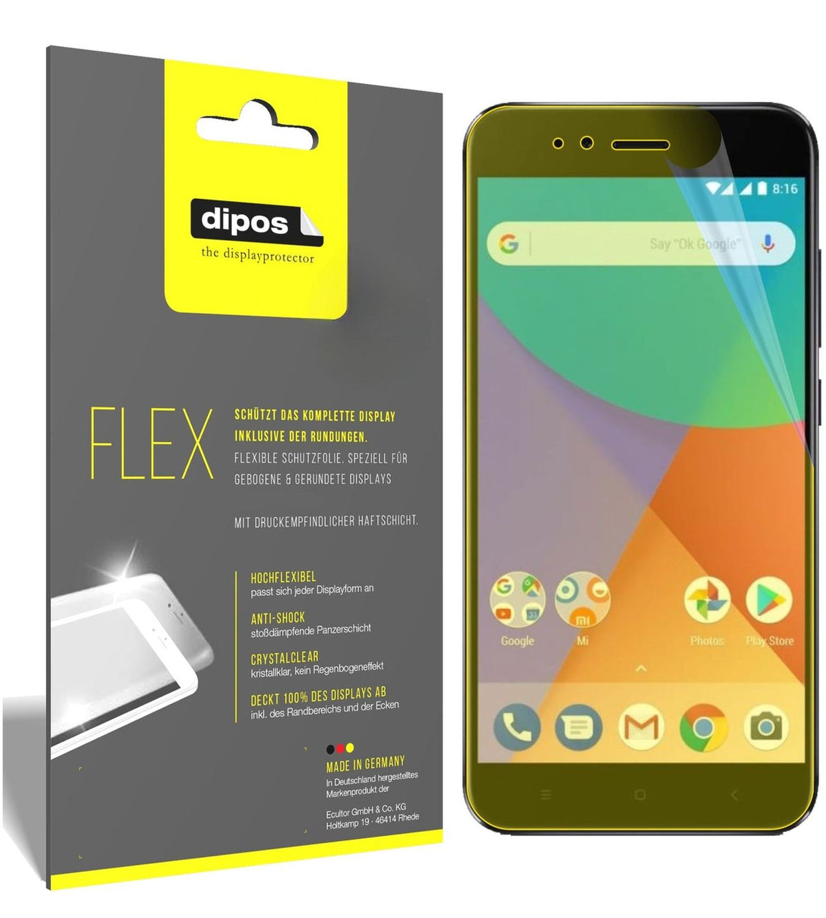 3x 3D Full Cover Schutzfolie für Xiaomi Mi A1