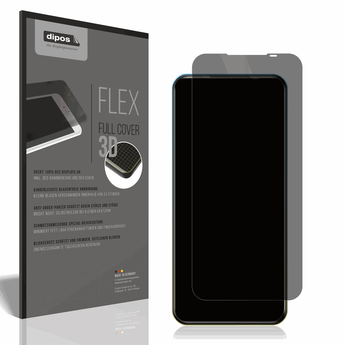 Full Cover Privacy Blickschutzfolie für Mobicel X9