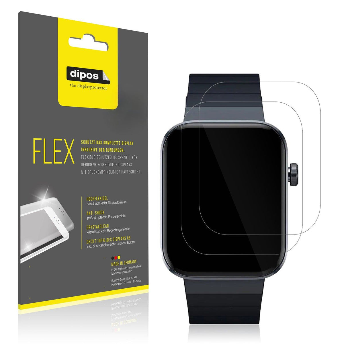 1x 3D Full Cover Schutzfolie für Mibro Watch T1
