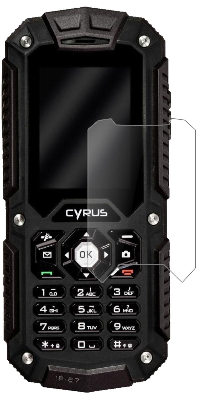 2x 9H Schutzfolie matt für Cyrus CM6 Panzerfolie