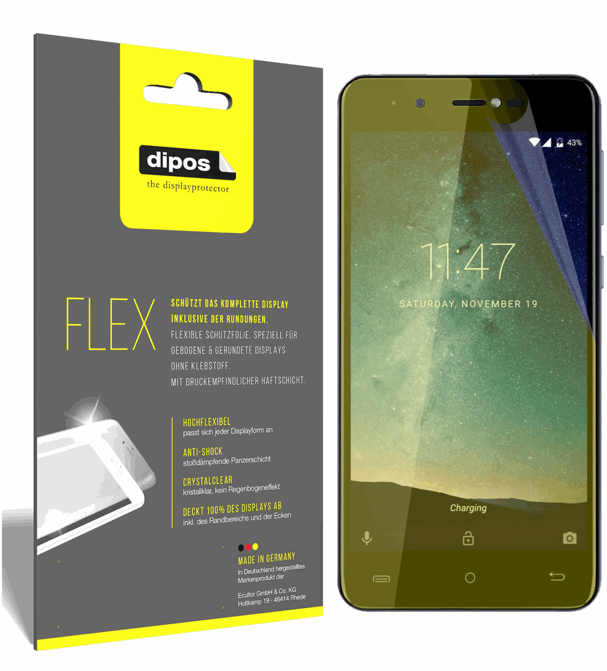 3x 3D Full Cover Schutzfolie für Cubot R9