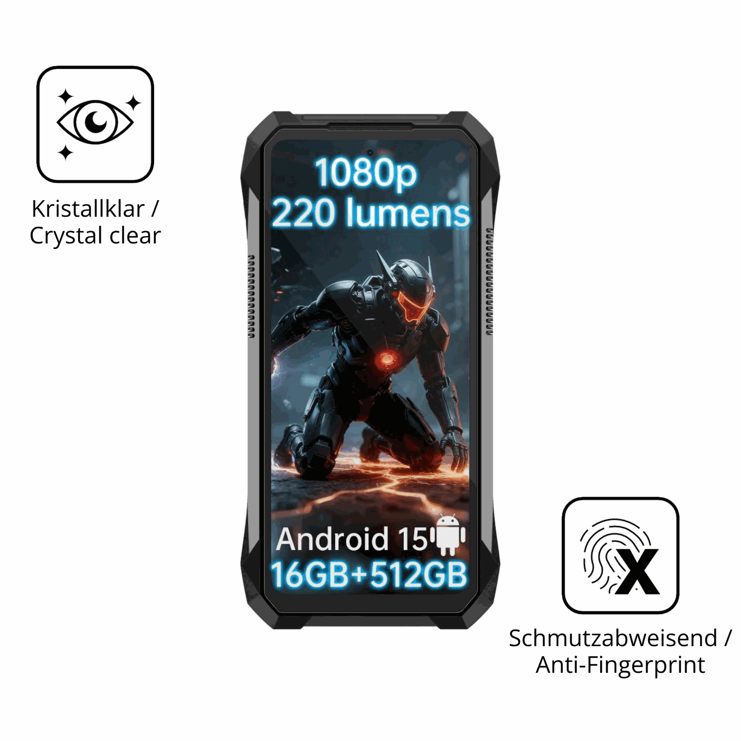 Flexible TPU-Folie passend zugeschnitten für 8849 Tank X, vollständige Abdeckung
