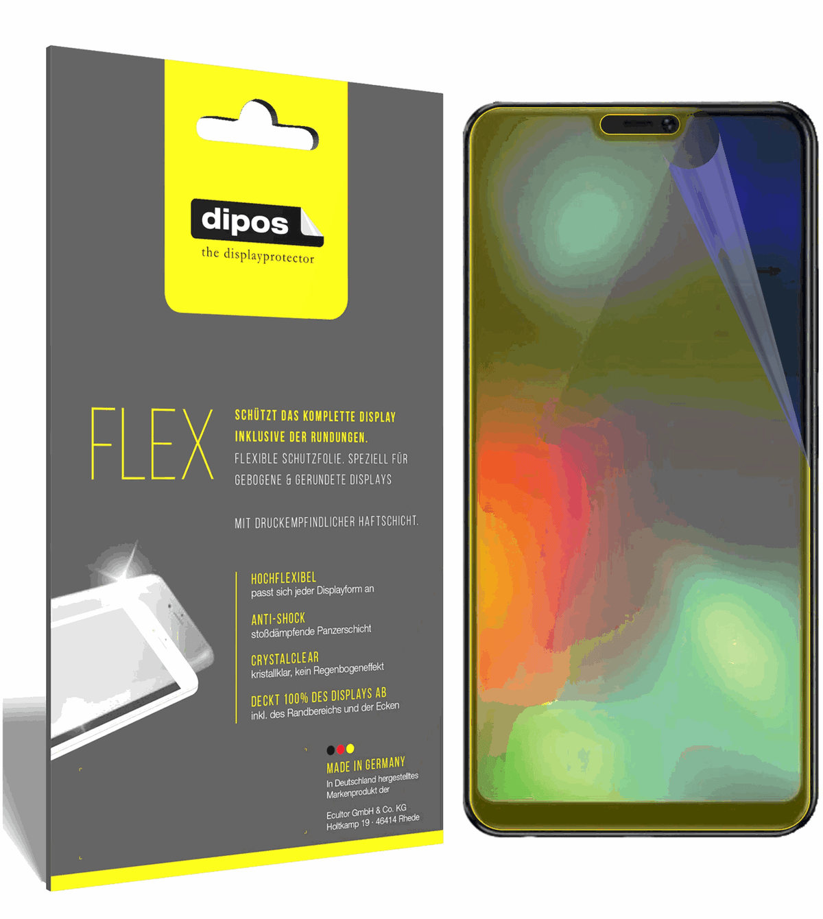 3x 3D Full Cover Schutzfolie für Vivo Z1i