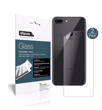 1x 9H Schutzfolie matt für Apple iPhone 8 Plus Rückseite Panzerfolie