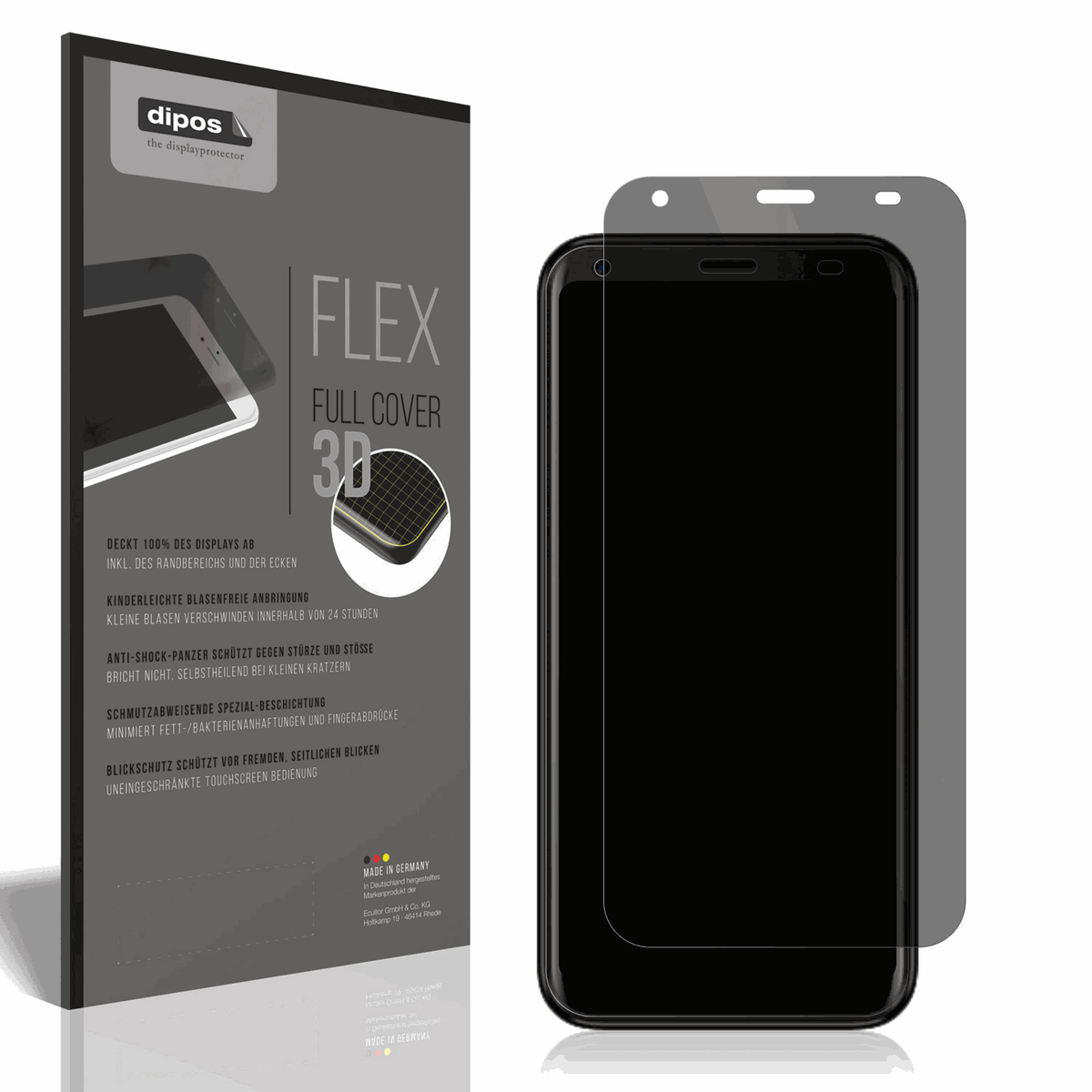 Full Cover Privacy Blickschutzfolie für Logicom Le Omega