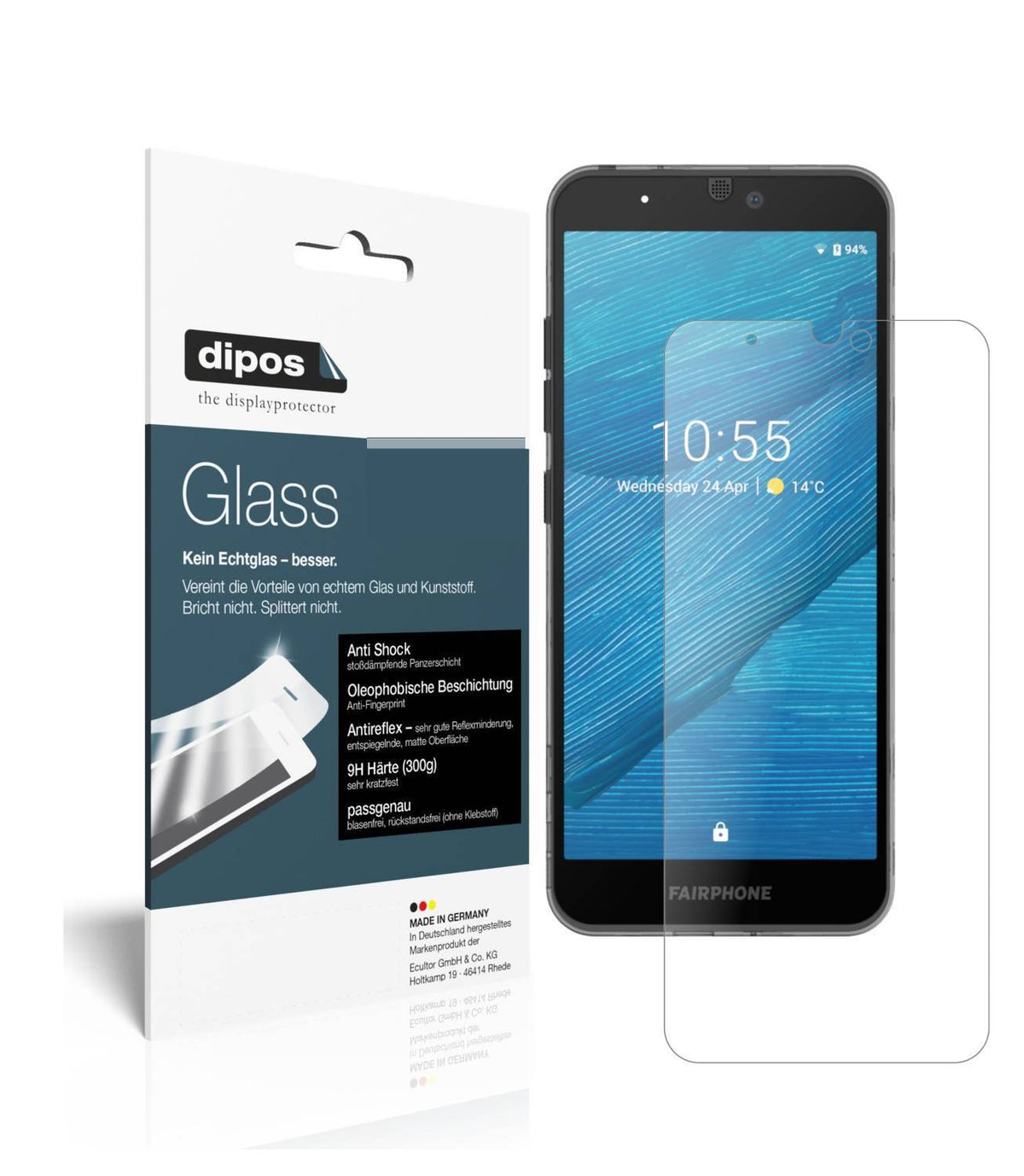 1x 9H Schutzfolie matt für Fairphone 3 Plus Panzerfolie