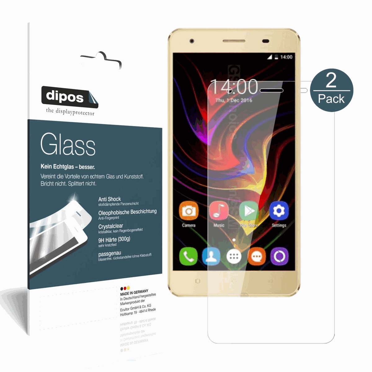 1x 9H Schutzfolie für Oukitel C5 Pro Panzerfolie