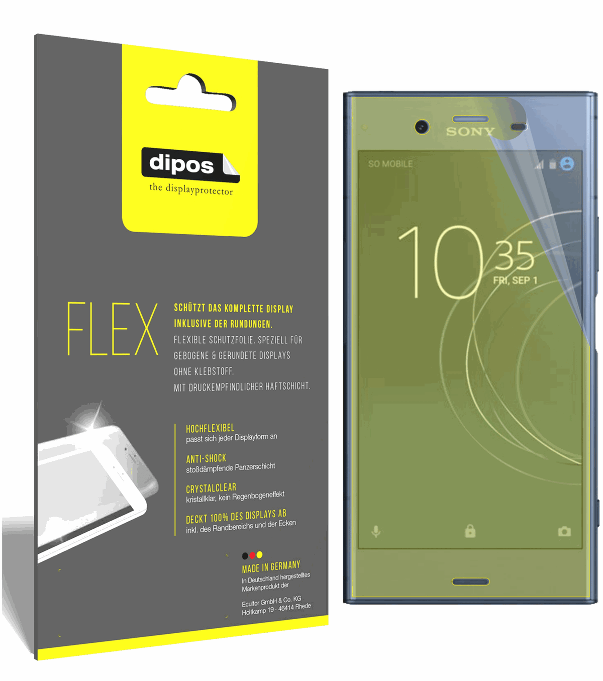 3x 3D Full Cover Schutzfolie für Sony Xperia XZ1
