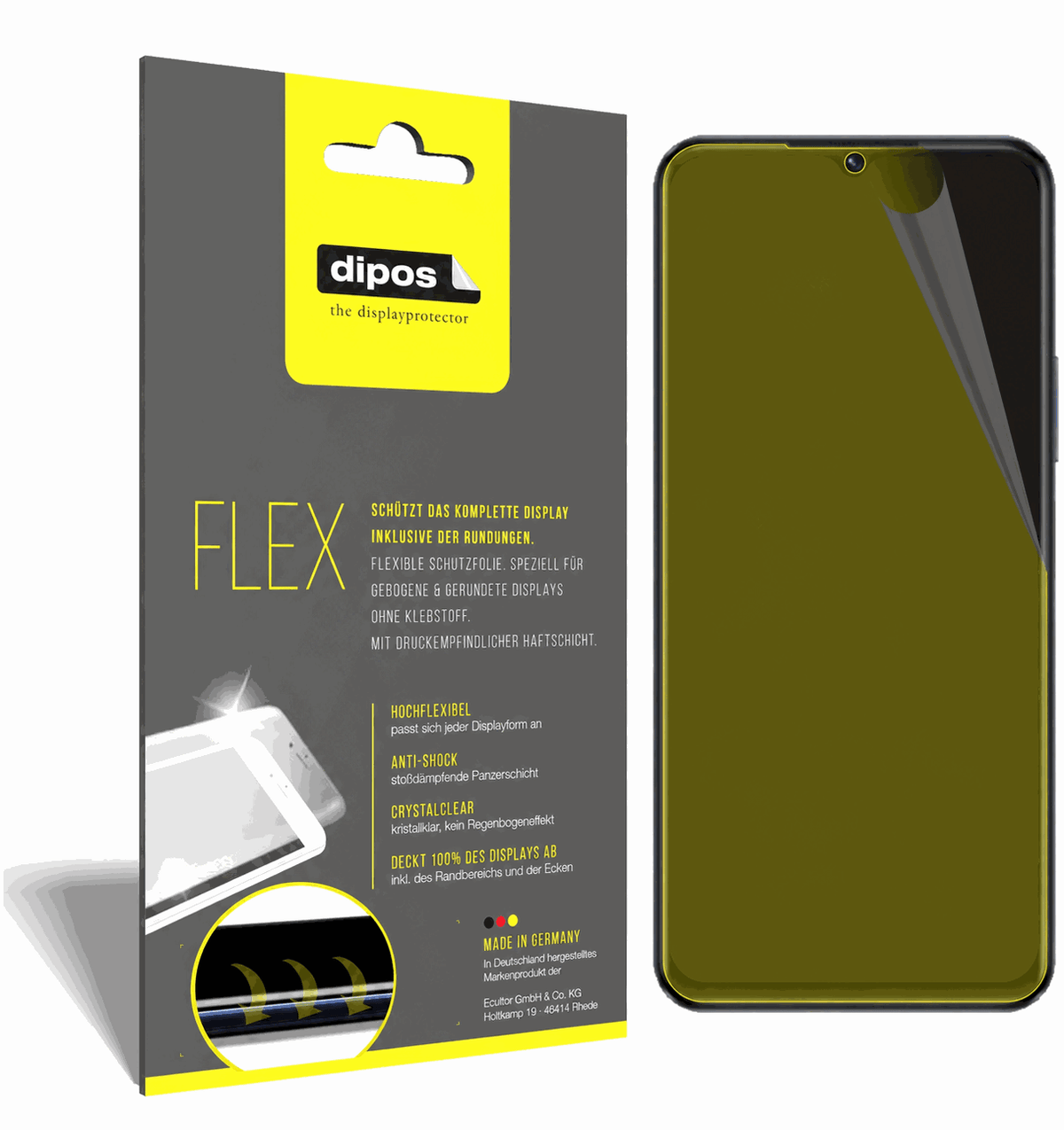 2x 3D Full Cover Schutzfolie für Vivo Y75 5G