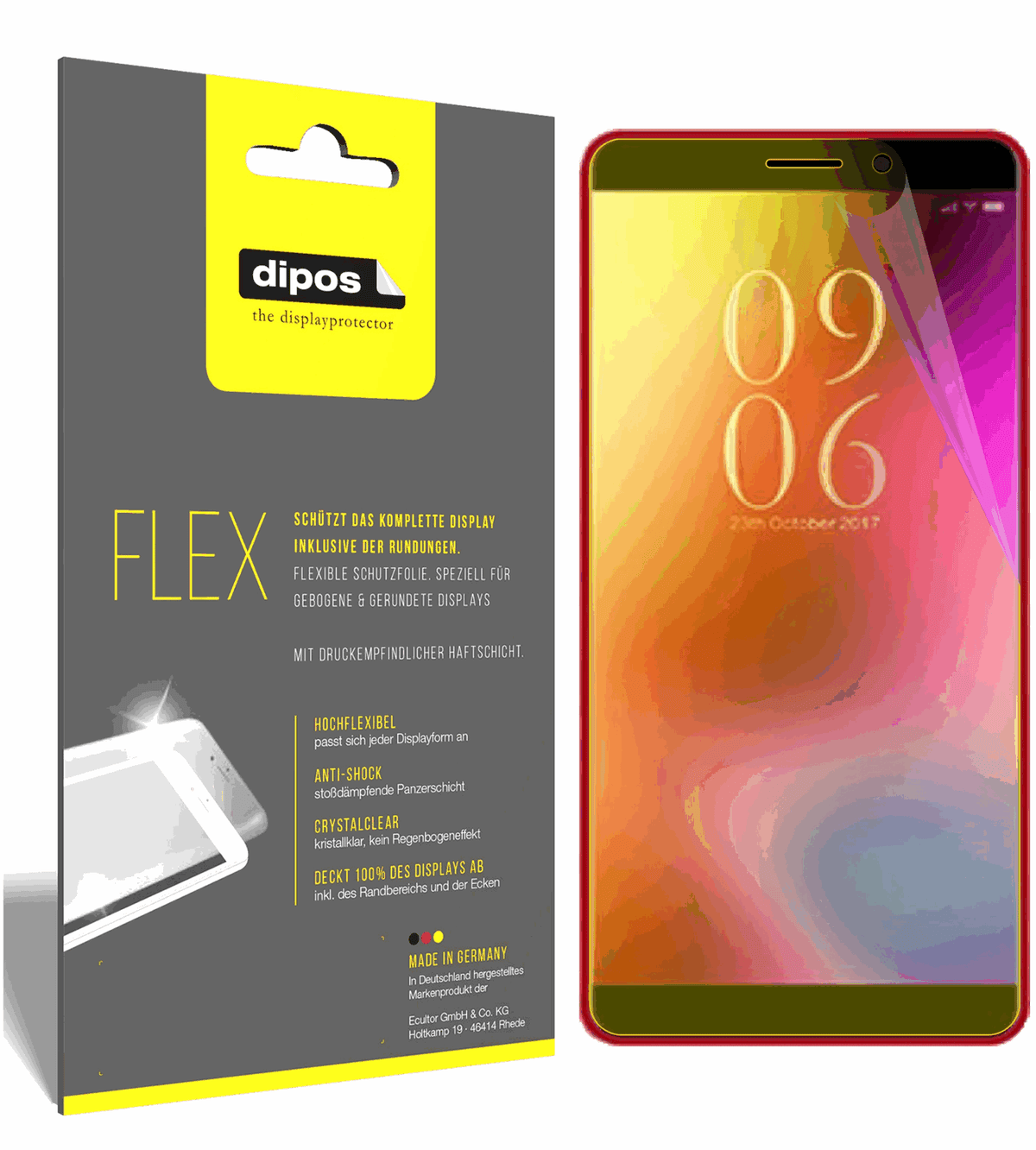 3x 3D Full Cover Schutzfolie für Elephone A3