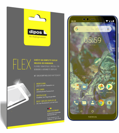 3x 3D Full Cover Schutzfolie für Nokia 5.1 Plus