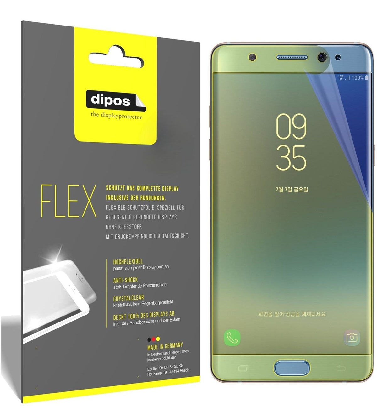3x 3D Full Cover Schutzfolie für Samsung Galaxy Note FE