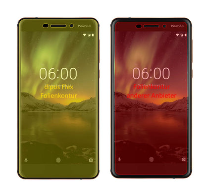 3x 3D Full Cover Schutzfolie für Nokia 6.1 2018