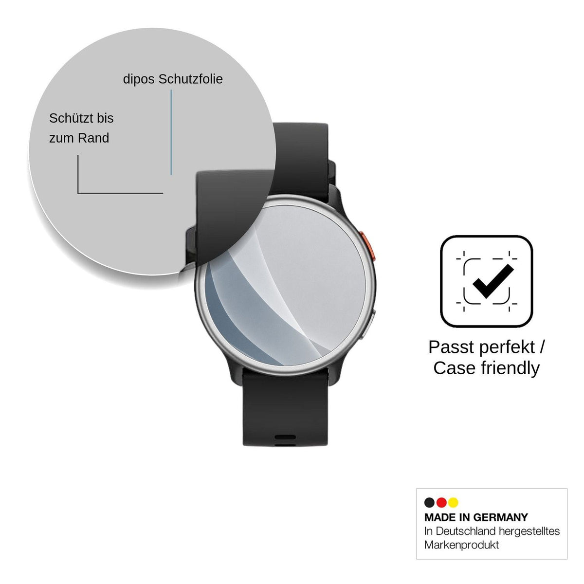 2x 9H Schutzfolie matt für aeac 1.27 Smartwatch Panzerfolie