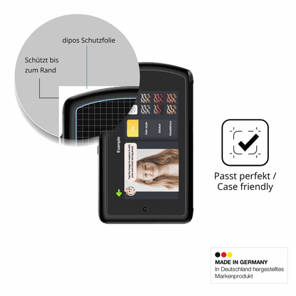 Schutzglasfolie mit optimaler Passform, zur Verwendung mit Hüllen geeignet