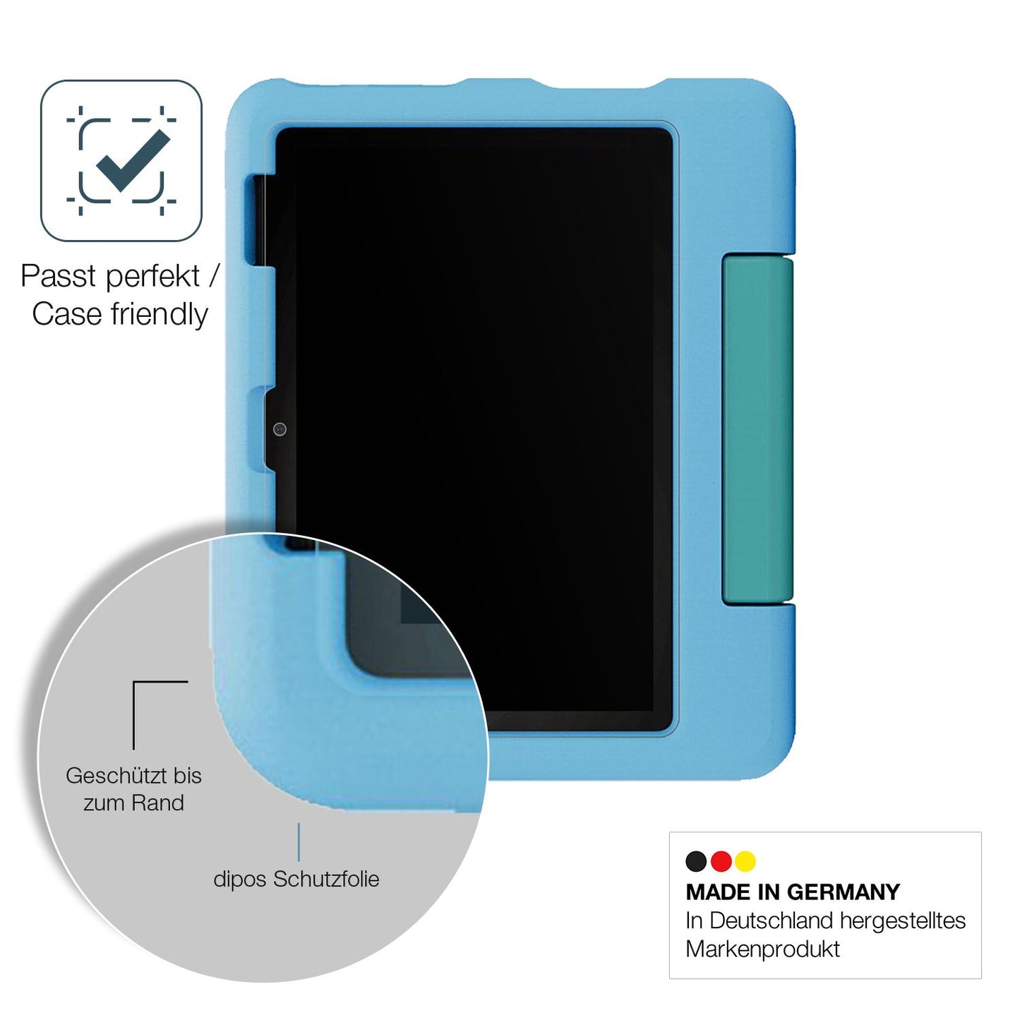 Schutzglasfolie mit optimaler Passform, zur Verwendung mit Hüllen geeignet