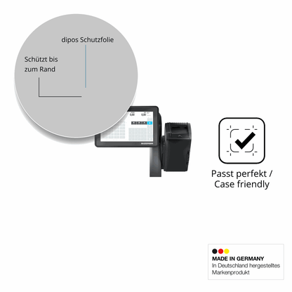 Schutzglasfolie mit optimaler Passform, zur Verwendung mit Hüllen geeignet