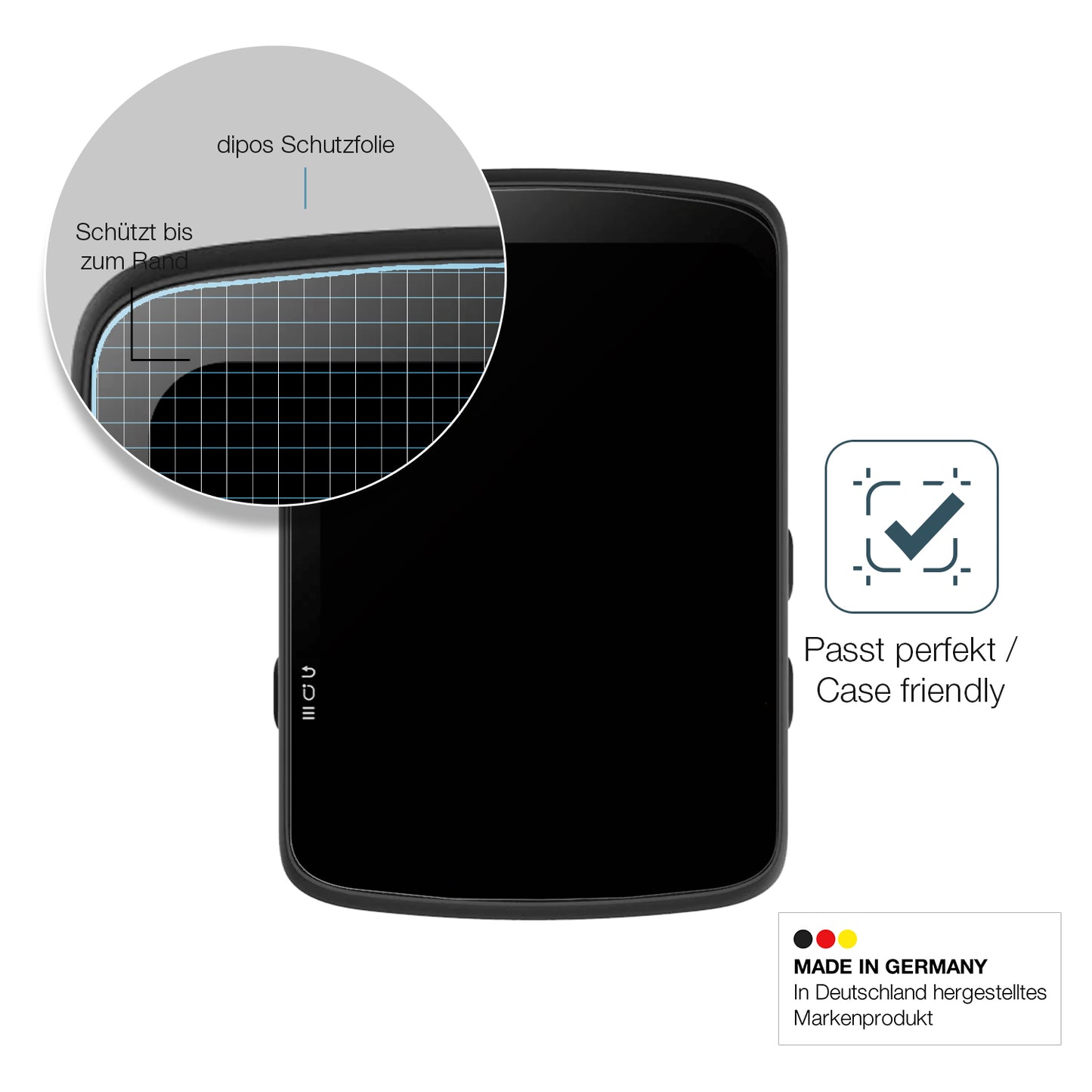 Schutzglasfolie mit optimaler Passform, zur Verwendung mit Hüllen geeignet