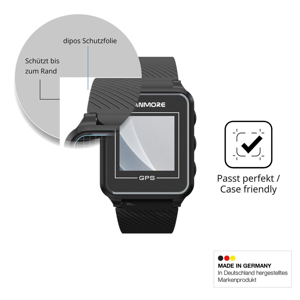 Schutzglasfolie mit optimaler Passform, zur Verwendung mit Hüllen geeignet