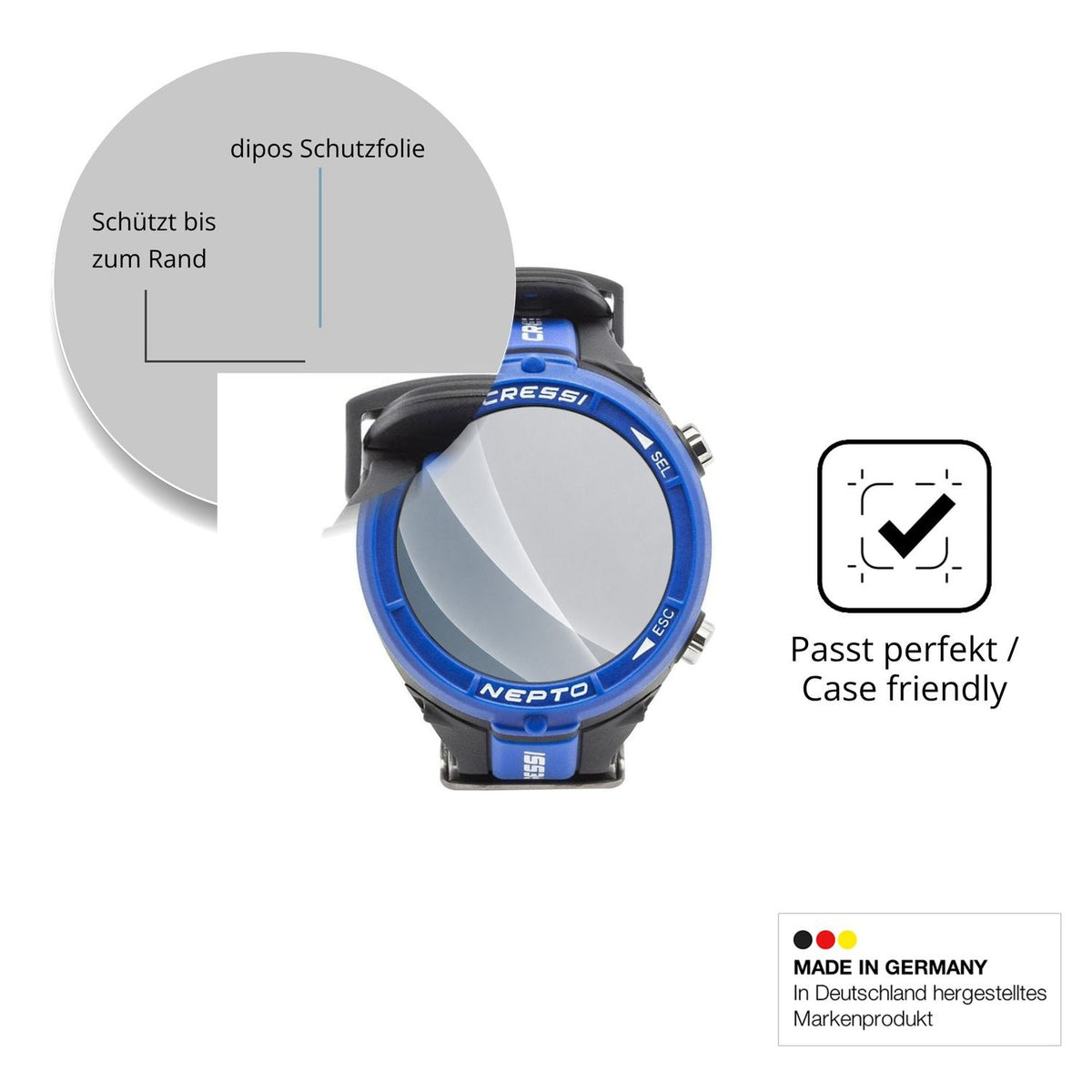 Schutzglasfolie mit optimaler Passform, zur Verwendung mit Hüllen geeignet