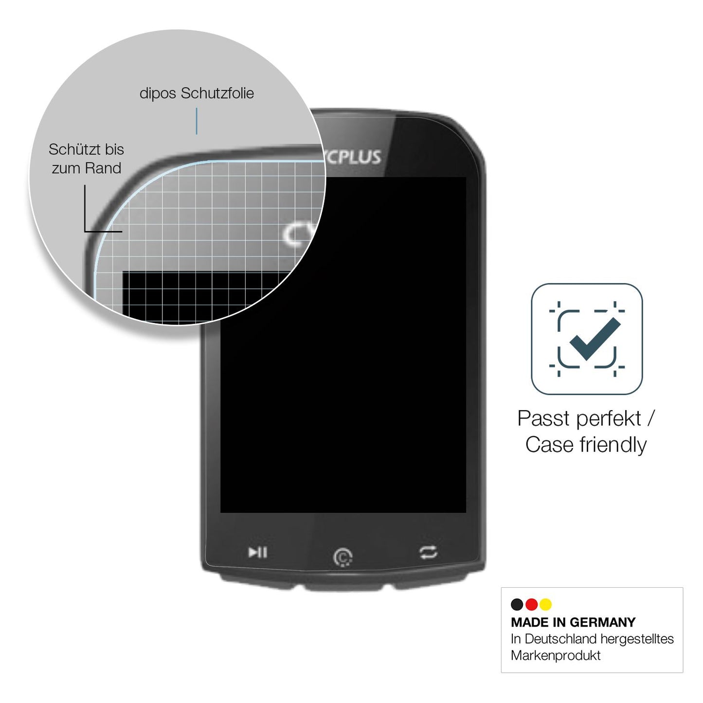 Schutzglasfolie mit optimaler Passform, zur Verwendung mit Hüllen geeignet