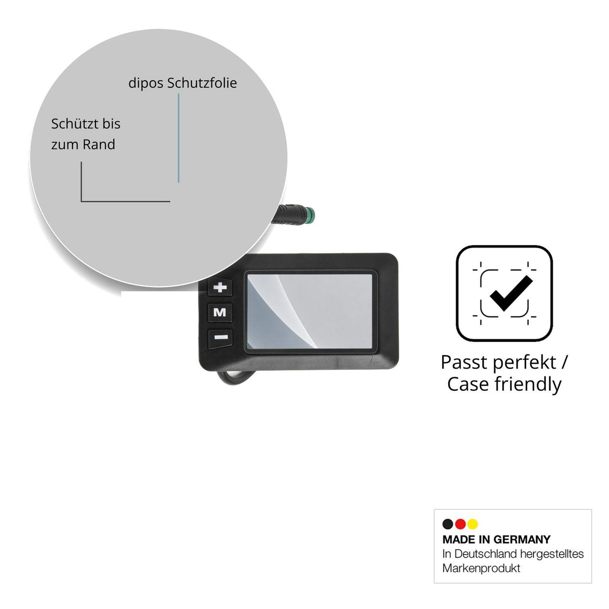Schutzglasfolie mit optimaler Passform, zur Verwendung mit Hüllen geeignet