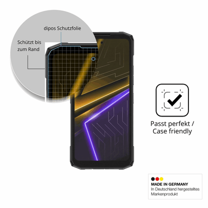 Schutzglasfolie mit optimaler Passform, zur Verwendung mit Hüllen geeignet