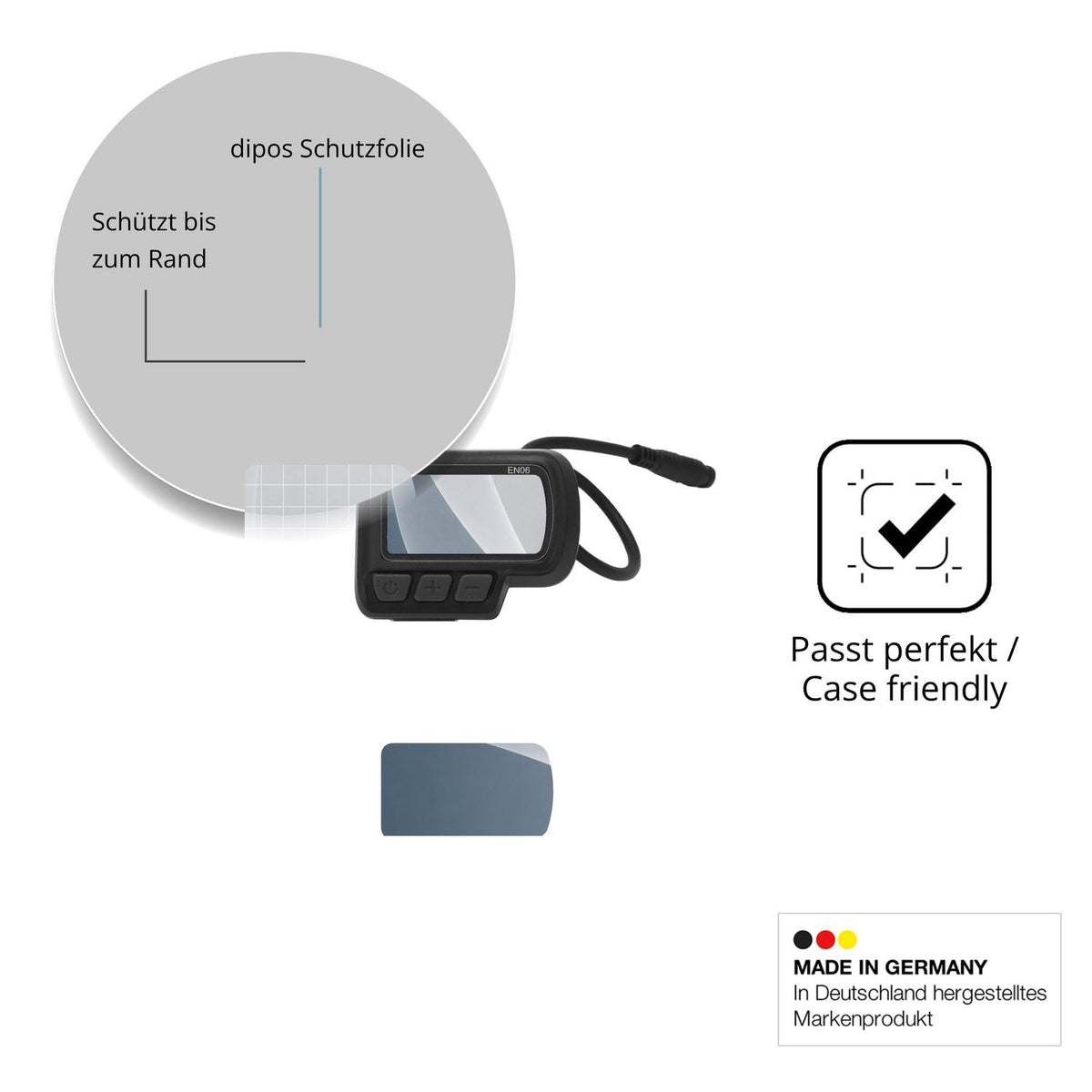 Schutzglasfolie mit optimaler Passform, zur Verwendung mit Hüllen geeignet