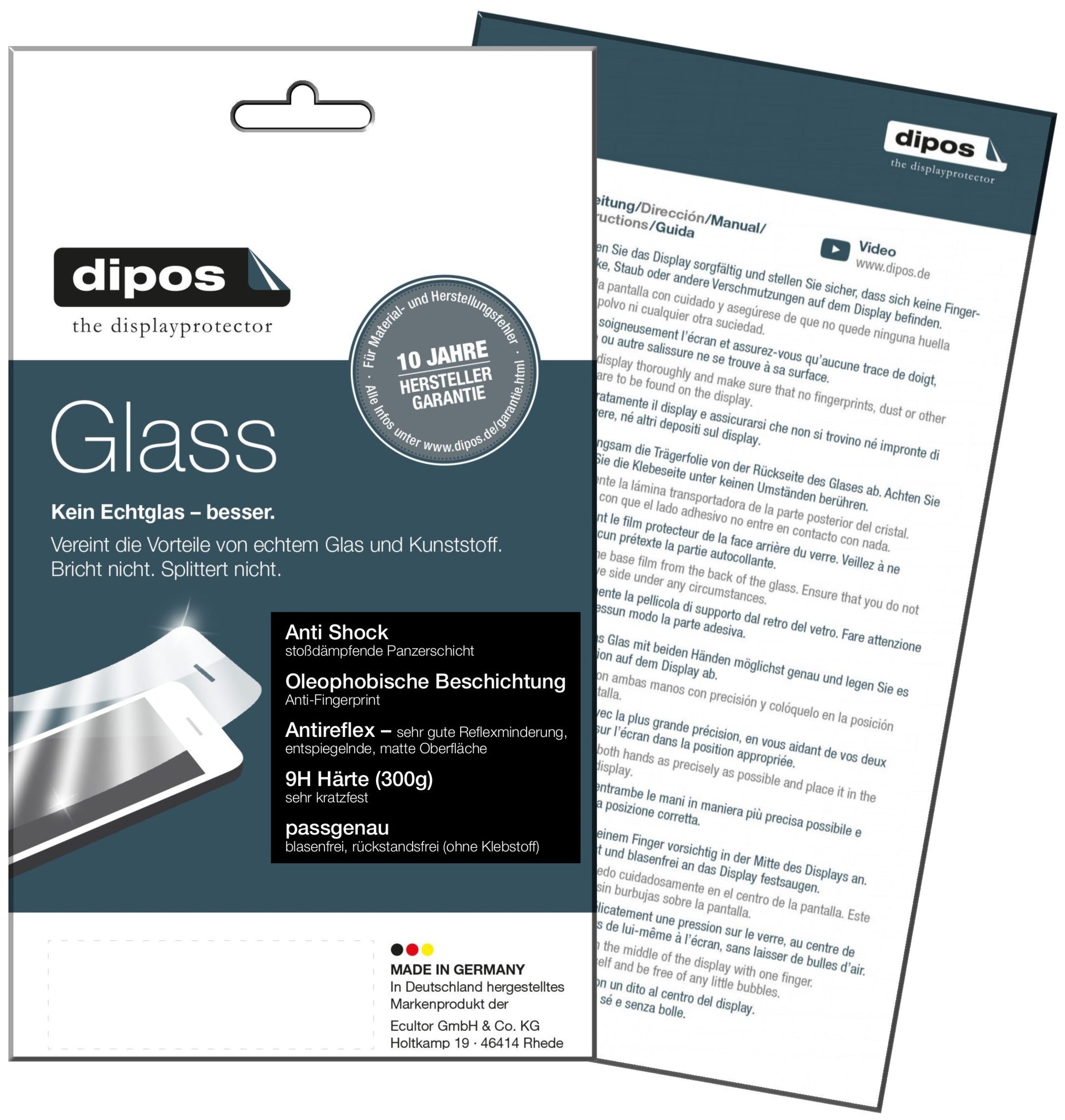 Schutzglasfolie mit optimaler Passform, zur Verwendung mit Hüllen geeignet