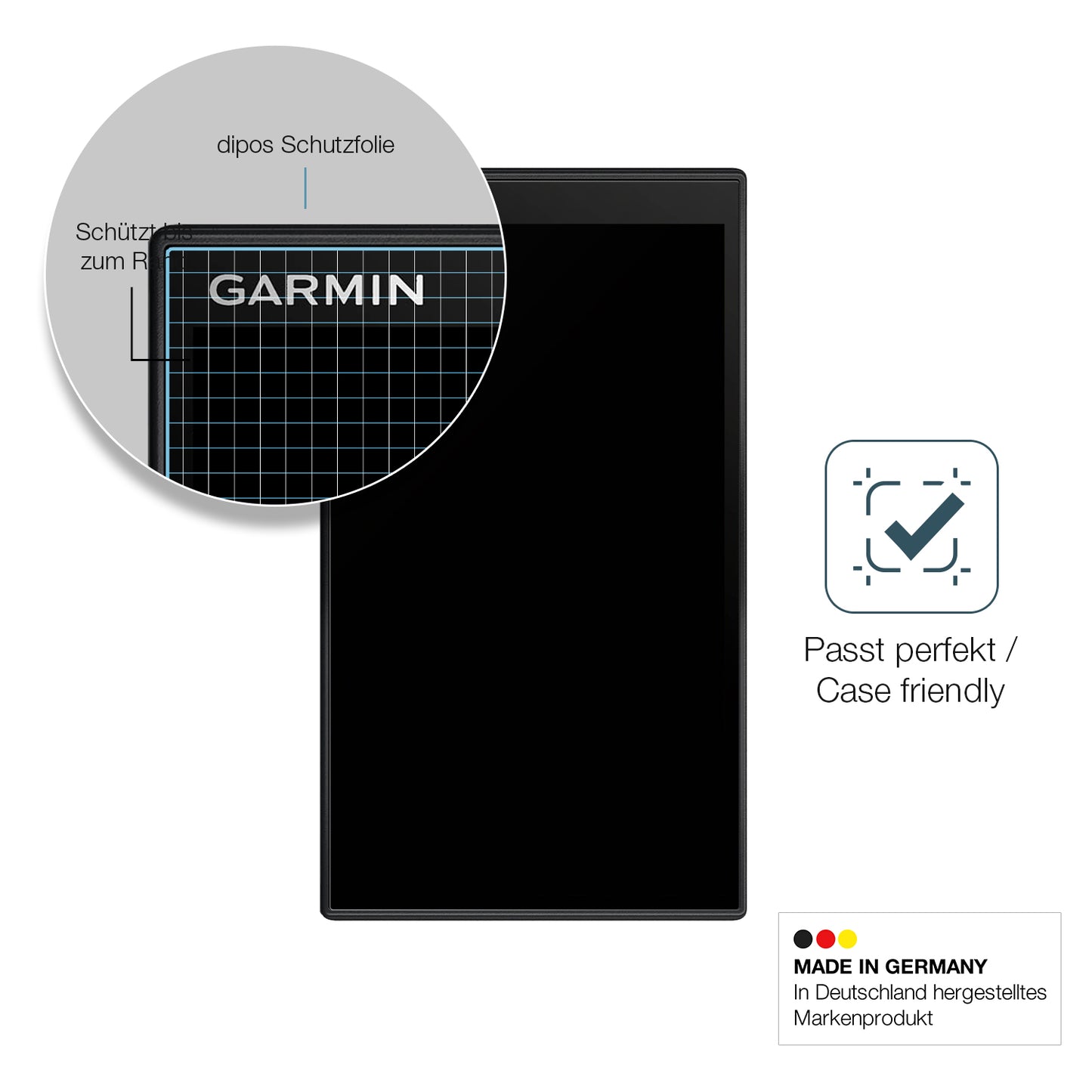 Schutzglasfolie mit optimaler Passform, zur Verwendung mit Hüllen geeignet