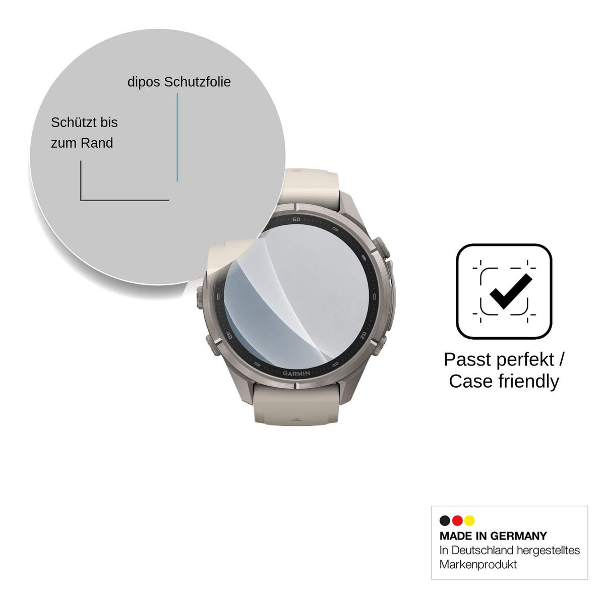 2x 9H Schutzfolie matt für Garmin Fenix 9 Pro Panzerfolie