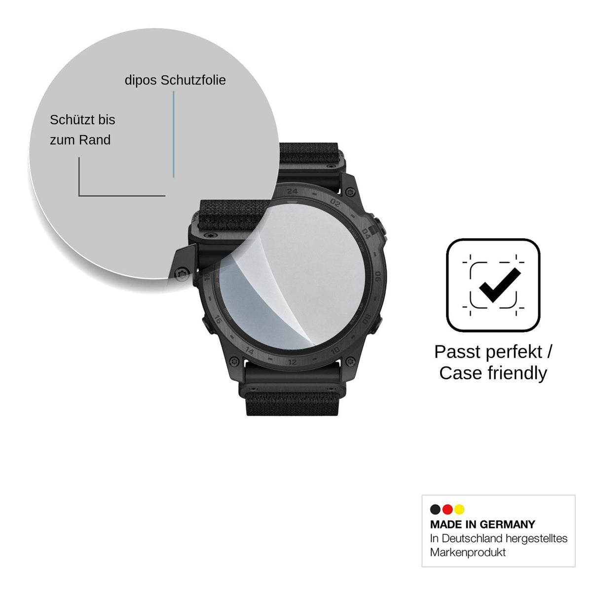 2x 9H Schutzfolie matt für Garmin tactix 7 Pro Ballistics Edition Panzerfolie