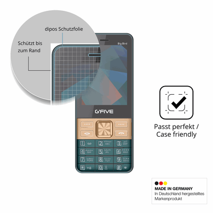 Schutzglasfolie mit optimaler Passform, zur Verwendung mit Hüllen geeignet