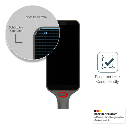 Schutzglasfolie mit optimaler Passform, zur Verwendung mit Hüllen geeignet